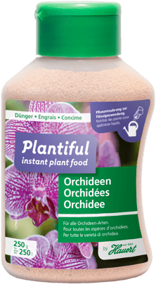 Eine Flasche mit Dünger für alle Orchideenpflanzen