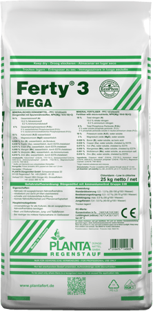 Packshot 896825, 4016470145635, Planta, Ferty 3 Mega, EcoPhos, 25 kg