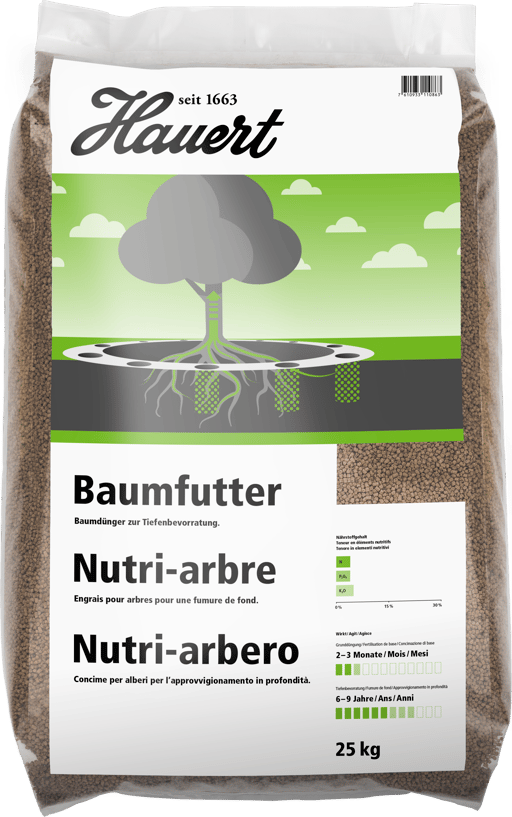 Ein Sack mit Dünger für Tiefenbevorratung