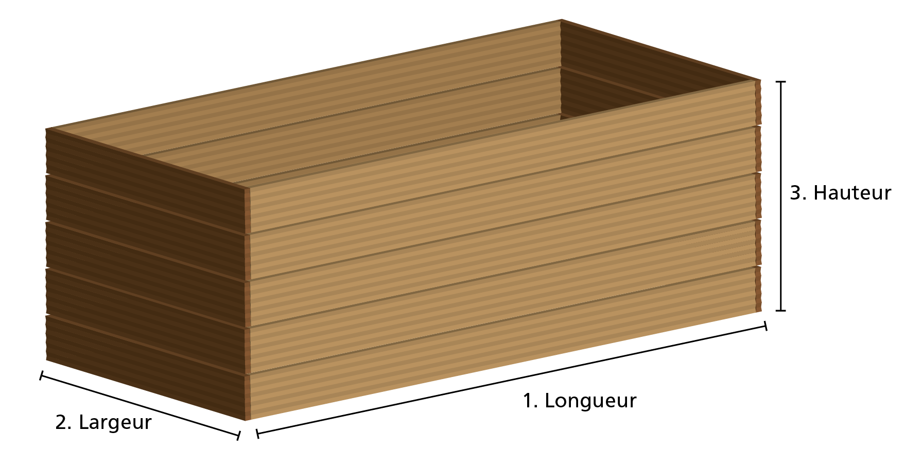 Jardinière surélevée d'extérieur