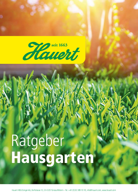 Hauert Merkblatt Hausgarten - Deutsch  | Webversion