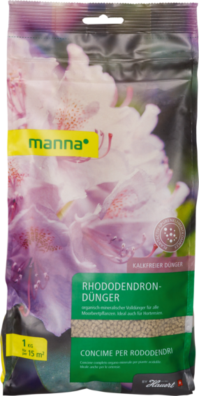 Für prachtvolle Rhododendren, Azaleen, Eriken, Callunen und andere Moorbeetpflanzen. Physiologisch sauer wirkend.