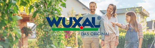 Bild aus dem TV Spot, Mädchen zeigt Mann und Frau den Garten. Wuxal Logo ein- und ausblendbar.